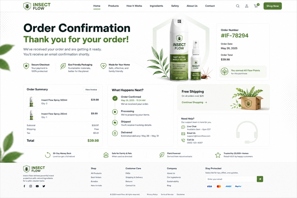 Order Confirmation preview