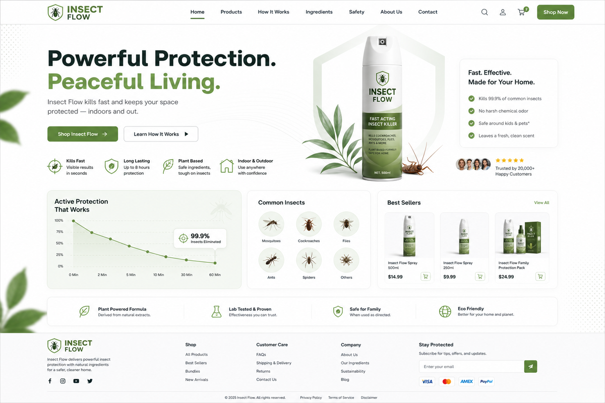 Insects Spray Website preview