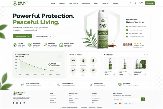 Insects Spray Website — Home