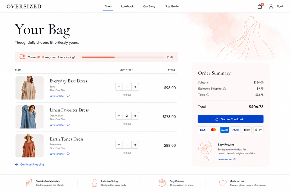 Cart preview