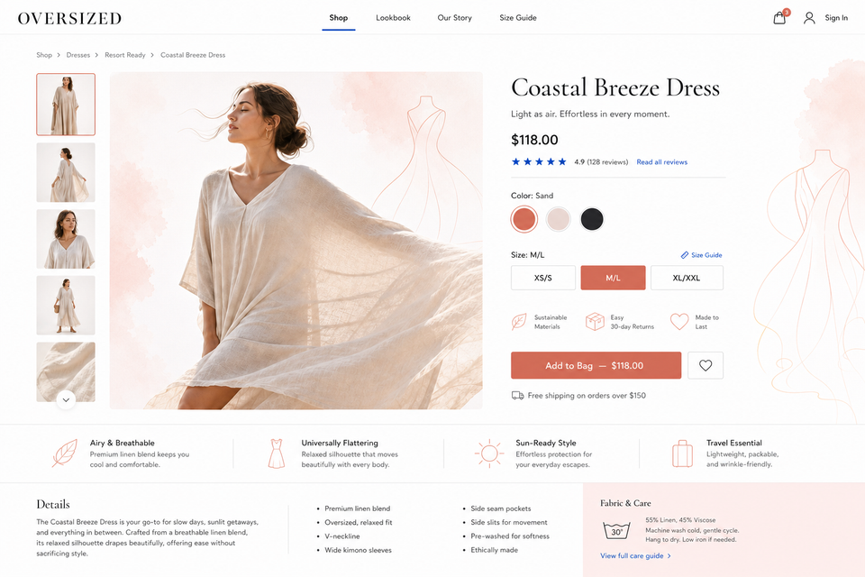 Product Detail preview
