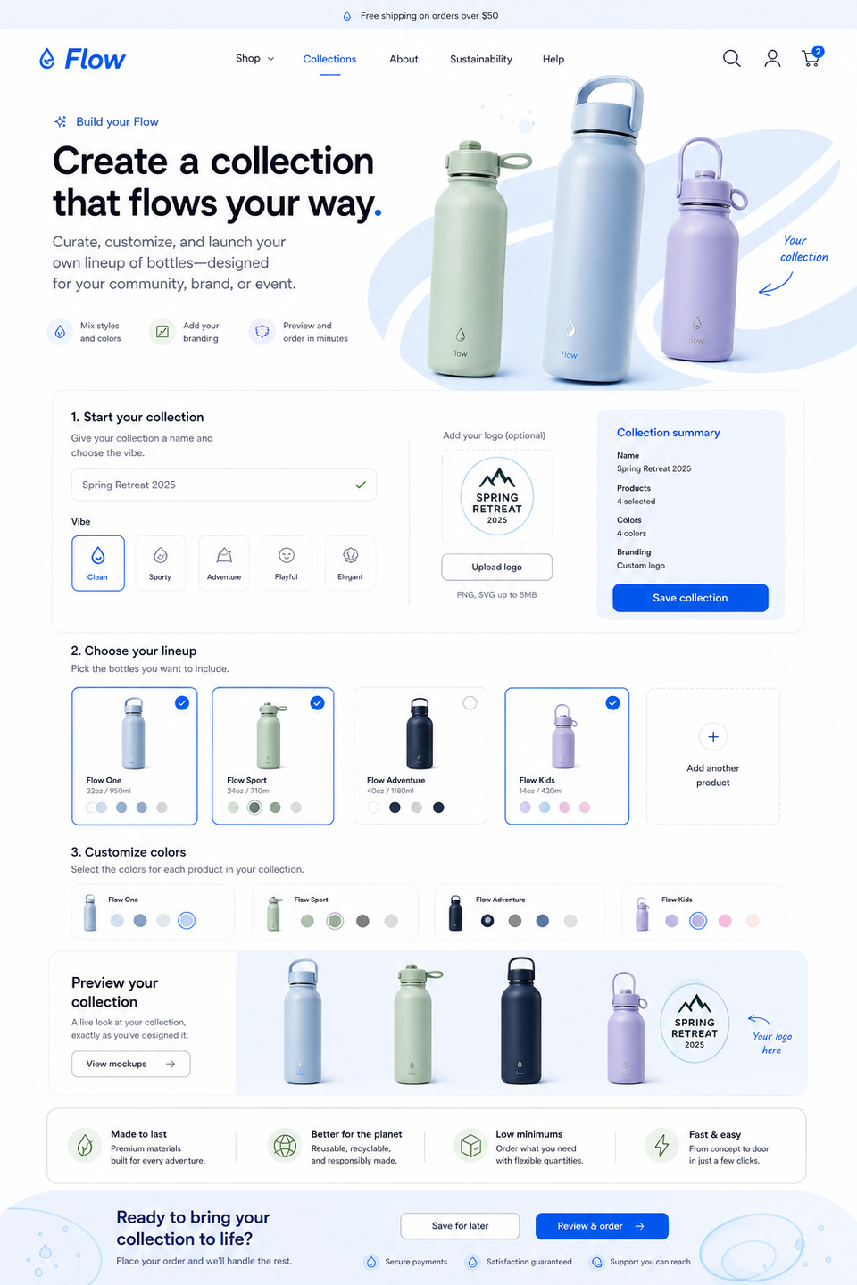 Generate Collection Page preview