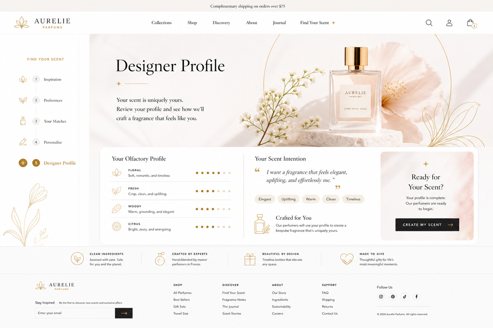 Designer Profile preview