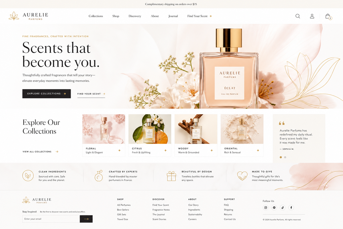 Perfume Discovery Website preview