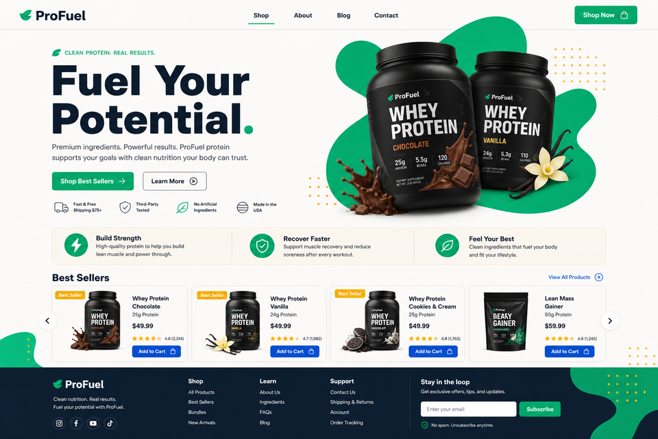 Homepage preview