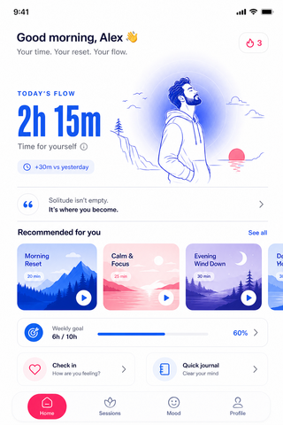 Men's Solo Wellness App screen 2