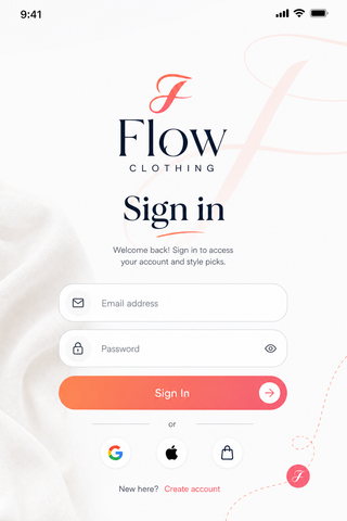 Clothing Ecommerce App Flow screen 2