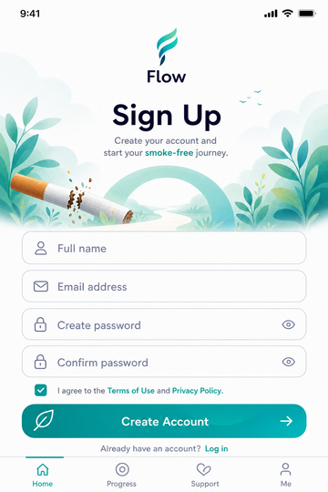 Sign Up preview