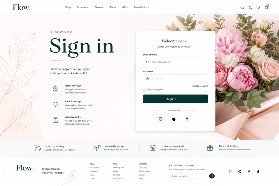 Sign in preview