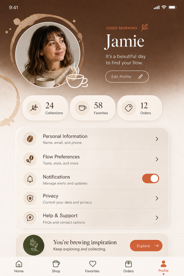 My Profile preview