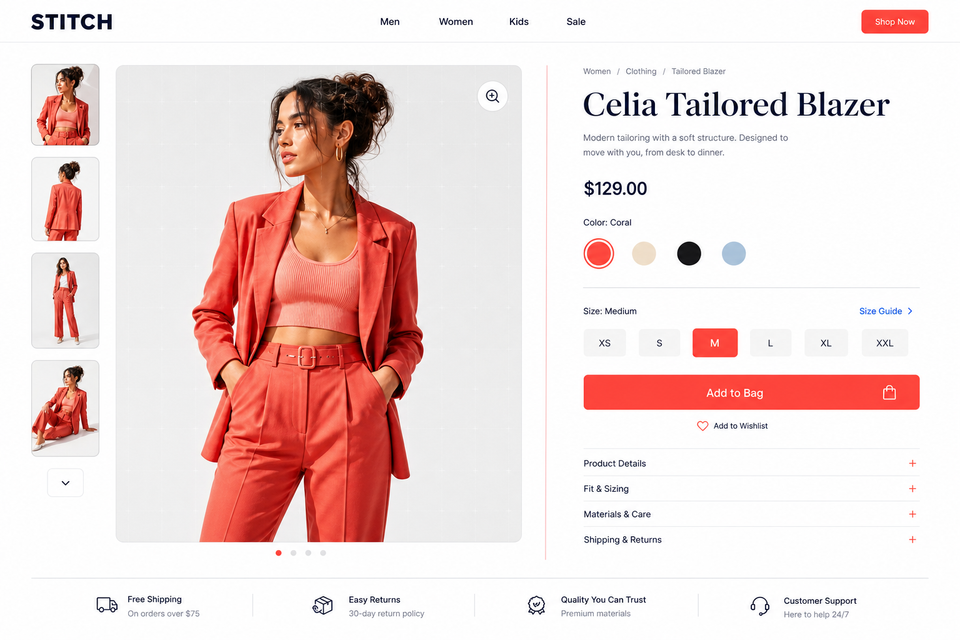 Product Detail preview