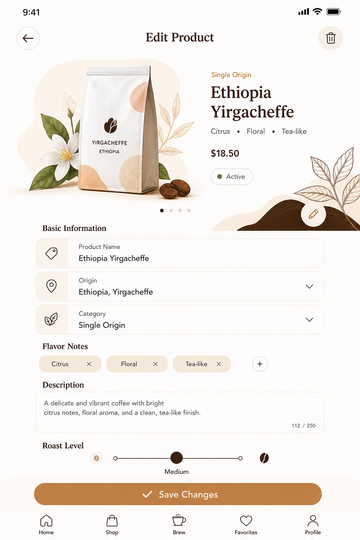 Edit Product preview