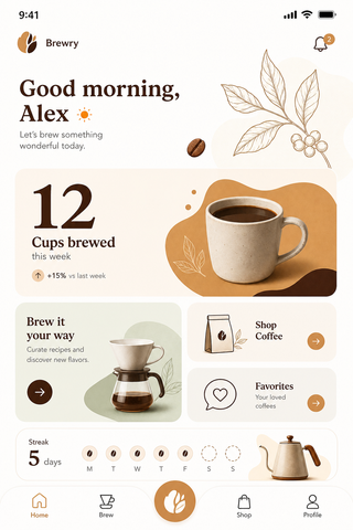Artisan Coffee App screen 2