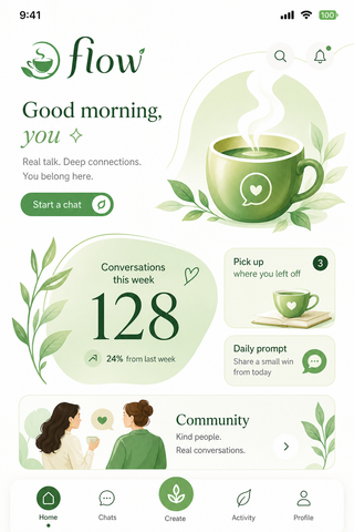 Women's Chat App screen 4